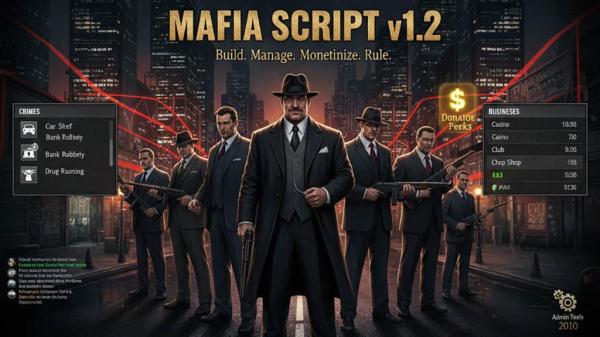 Launch a turnkey mafia MMORPG built for rapid deployment and deep progression. Assemble gangs, orchestrate crimes, manage player-owned businesses, and let rivals clash in ladder-driven combat while...